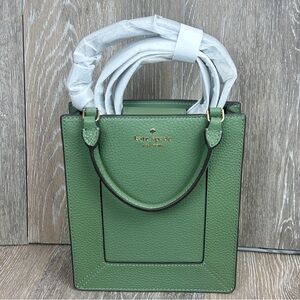 Kate Spade Lena Mini Tote Pebbled Leather Romaine Green NWT